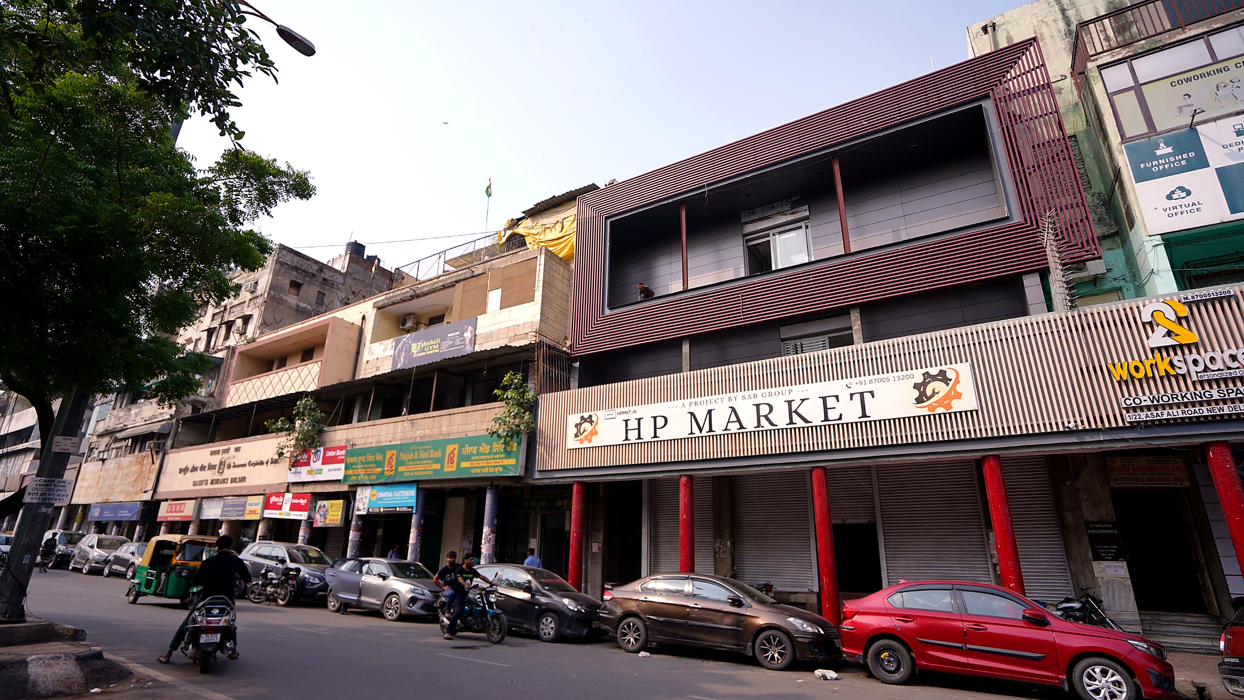 HP Market Commercial Building Exterior in Central Delhi